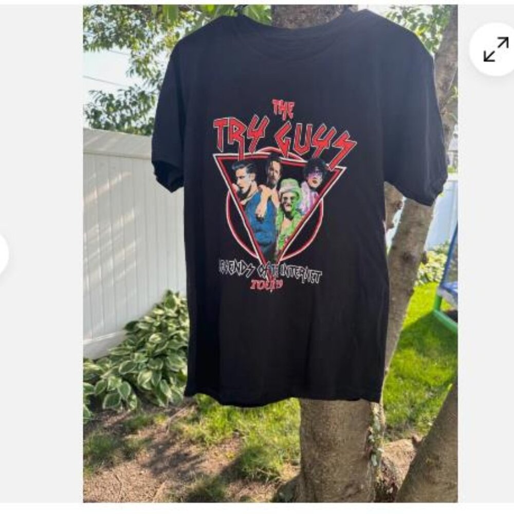 The Try Guys Humor Legends Of The Internet 2019 Tour T-shirt Black Mens Small